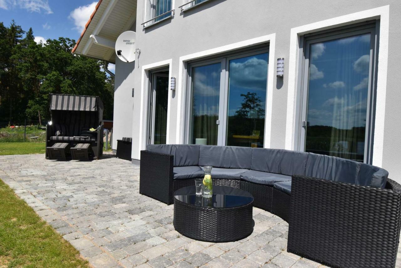 Luxus-See-Domizil Mit Sauna, Kamin Und Boot-130 Qm Fuer 6 Personen Krakow am See Ngoại thất bức ảnh